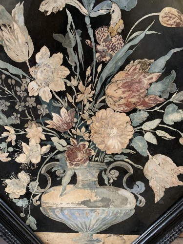 Plaque de Scagliole, Italie XVIIe siècle - Objet de décoration Style 