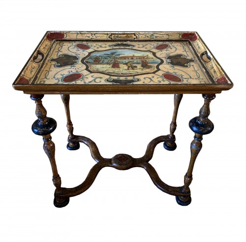 Table cabaret en Arte Povera début XVIIIe siècle, Italie
