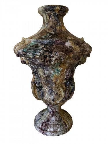 Polychrome vase Lunéville 1750