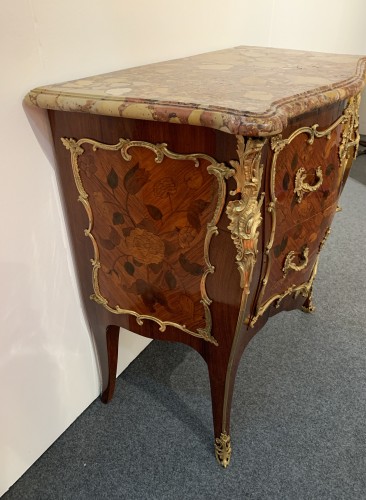 Furniture  - Louis XV chest of drawers stamped Dubois