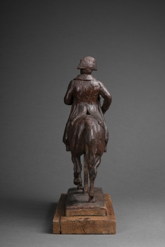 Sculpture  - GUILLAUME Eugène (1822-1905) - Napoléon à cheval en tenue militaire