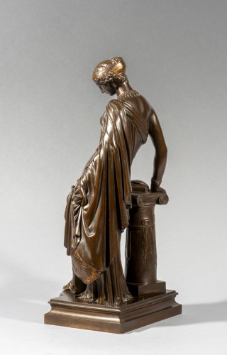 Sculpture Sculpture en Bronze - PRADIER James (1790-1852) - Sapho à la colonne (Modèle 1848)