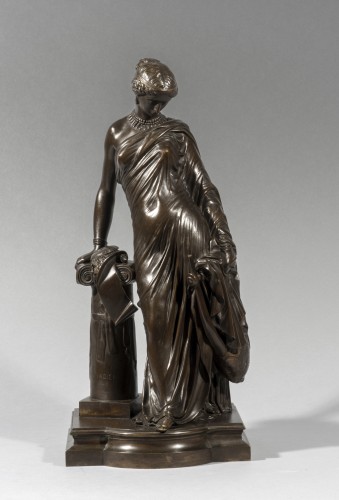 XIXe siècle - PRADIER James (1790-1852) - Sapho à la colonne (Modèle 1848)