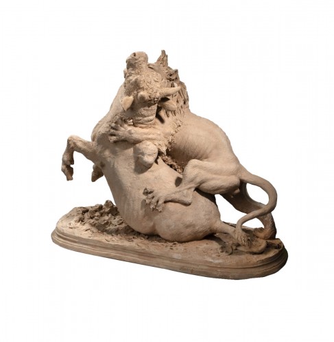 Fratin Christophe (1801-1864), Lion terrassant un buffle