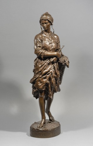 CARPEAUX  Jean Baptiste (1827-1875), Puys or Fisherwoman of vignots  - Sculpture Style Napoléon III