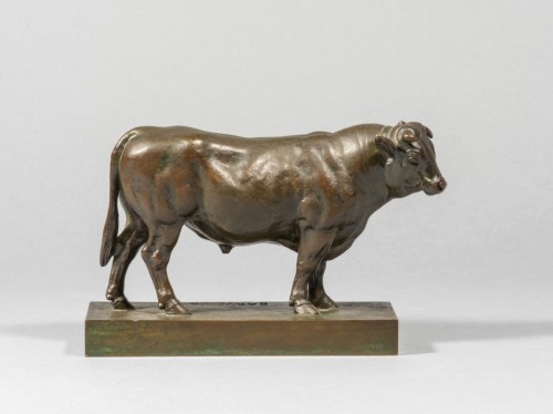 BARYE Antoine-Louis (1795-1875) - Small bull 	 - Napoléon III