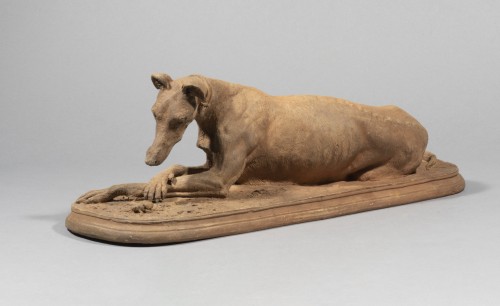 FRATIN Christophe (1801-1864) - The greyhound and the beetle - Sculpture Style Louis-Philippe