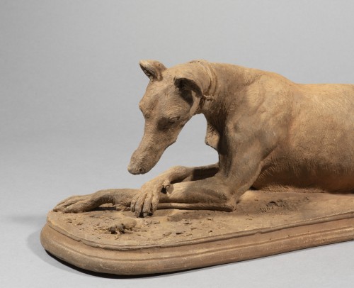 Sculpture  - FRATIN Christophe (1801-1864) - The greyhound and the beetle