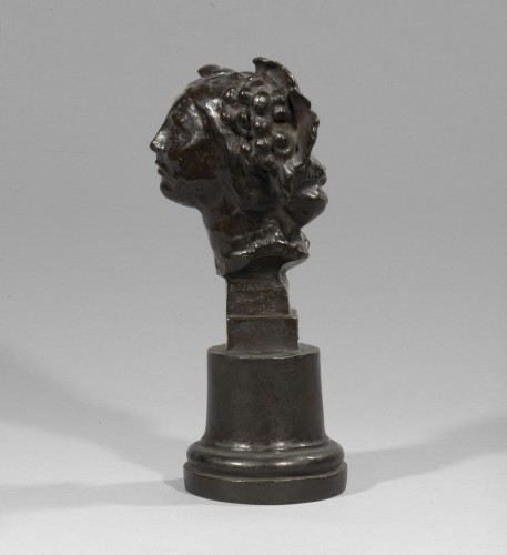 BOURDELLE Emile-Antoine (1861-1929), Small head with grapes 1910 - 