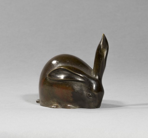 SANDOZ Édouard-Marcel (1881-1971), One-eared rabbit - Sculpture Style Art Déco