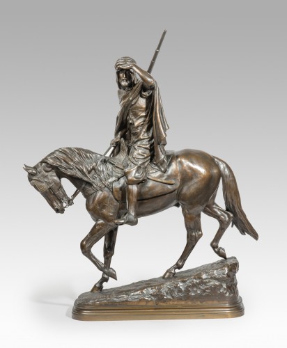 Isidore BONHEUR (1827-1901), Guerrier arabe à cheval - Sculpture Style Napoléon III