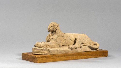 BITTER Ary Jean Léon (1883-1973), Lying lioness - Sculpture Style Art nouveau