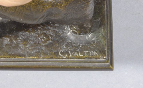 Sculpture Sculpture en Bronze - VALTON Charles ( 1851-1918) Éléphanteau