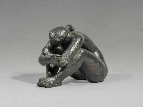 Sculpture Sculpture en Bronze - VOLTI Antoniucci (1915-1989) nu assis