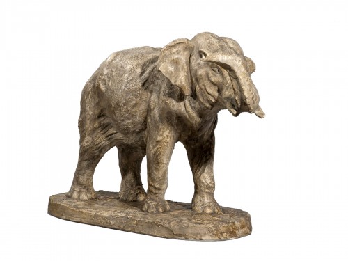 MALISSARD Georges ( 1877-1942), Asian elephant, trunk raised