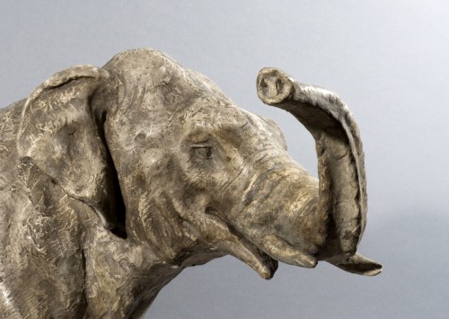 MALISSARD Georges ( 1877-1942), Asian elephant, trunk raised - 