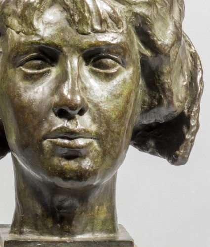 ADET Edouard (1887-1918) Young girl&#039;s head - Art nouveau