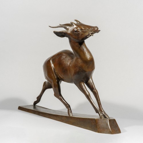 PROST Maurice (1894-1967) Tetracere gazelle (1932)  - Sculpture Style Art Déco