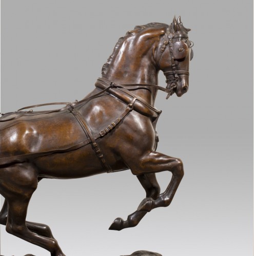 MALISSARD Georges ( 1877-1942 Français) Tandem, chevaux hackney 1910 - Art nouveau