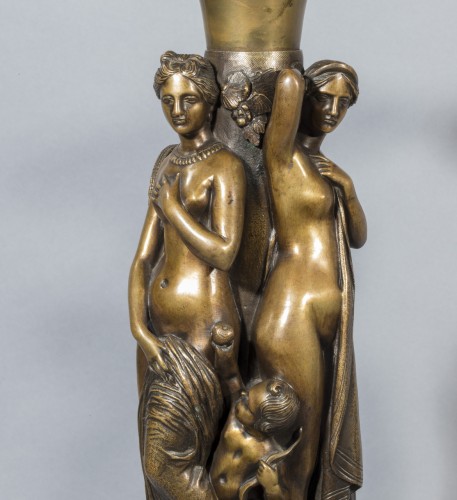 Napoléon III - PRADIER James (1790-1852) Paire de coupes