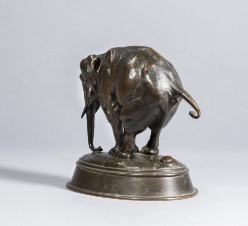 Sculpture Sculpture en Bronze - JACQUEMART Henri-Alfred (1824-1896) Eléphant déféquant