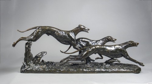 FIOT Maximilien (1886-1953), Three greyhounds - 