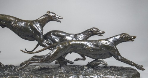 FIOT Maximilien (1886-1953), Three greyhounds - Art Déco