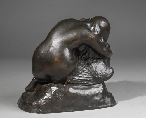 CLARET I VALLÈS Joaquin (1879-1964), Léda and the swan   - Art nouveau