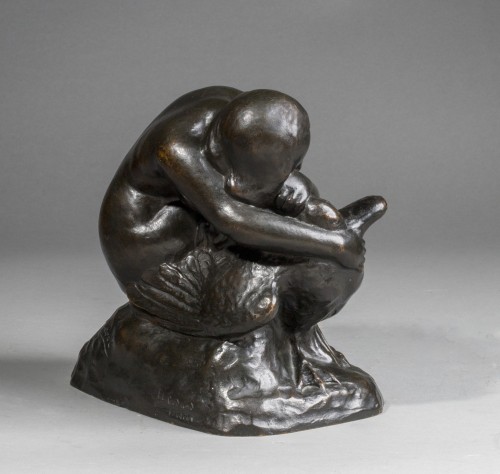 Art nouveau - CLARET I VALLÈS Joaquin (1879-1964), Léda and the swan  