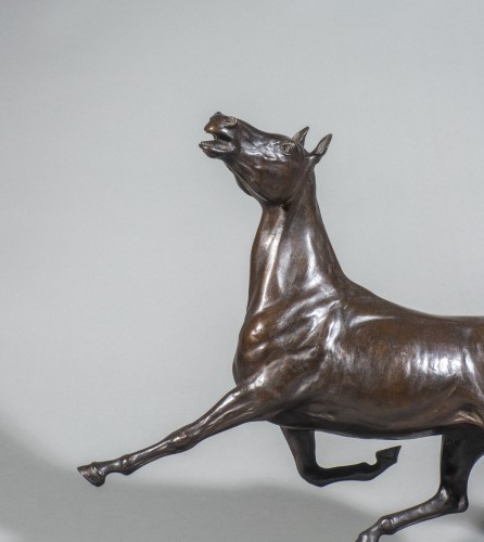 GIRONIERE Yves Benoist (1903-1983) Cheval au trot - Sculpture Style Années 50-60