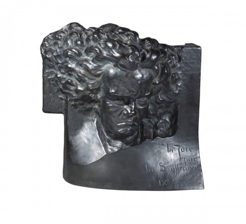 MOURET Urbain (1895-1975) , Masque de Beethoven