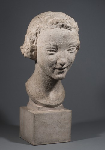 XXe siècle - WLERICK Robert (1882-1944), Buste de jeune fille