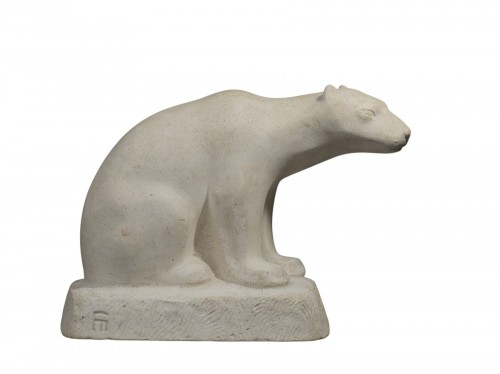MARTINEZ François (1902-1986), Ours polaire assis
