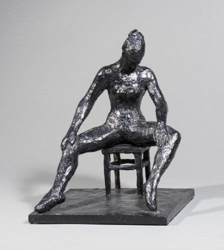 YENCESSE Hubert (1900-1987), Danseuse assise ou Le repos - Sculpture Style Années 50-60