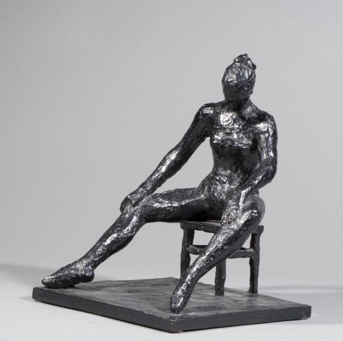 Antiquités - YENCESSE Hubert (1900-1987), Danseuse assise ou Le repos