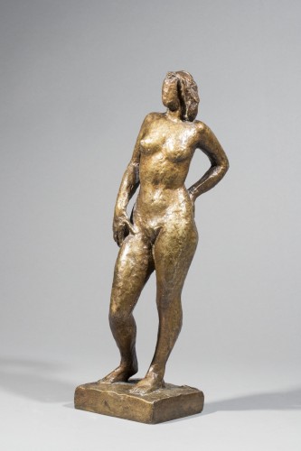COLLAMARINI René (1904-1983), Modèle, nue debout - Sculpture Style Années 50-60