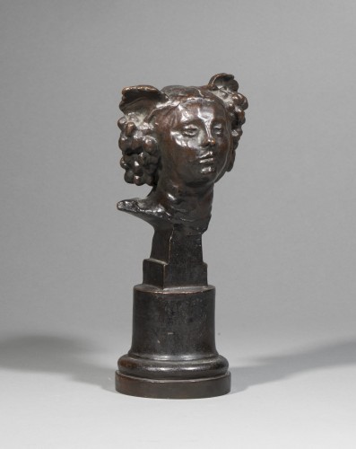 Art nouveau - BOURDELLE Emile-Antoine (1861-1929), Petite tête aux raisins, 1910