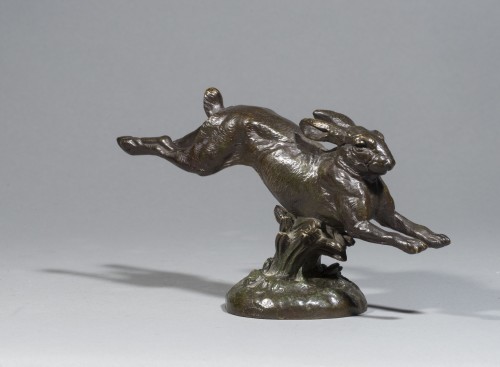 Sculpture  - MASSON Jules-Edmond (1871-1932), Lièvre