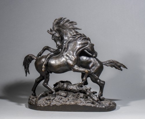 FRATIN Christophe (1801-1864 Français) Scène de haras à deux chevaux - Louis-Philippe