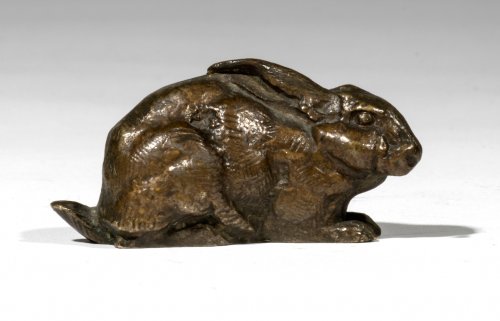 BARYE Antoine-Louis (1795-1875) - Lapin oreilles couchées