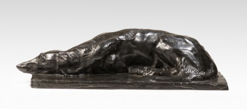 VALLETTE Henri (1877-1962) - Lévrier - Sculpture Style Art Déco