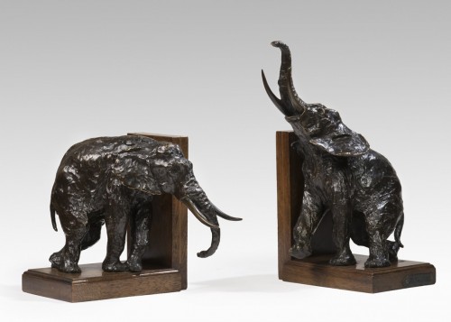 BITTER Ary Jean Léon (1883-1973) - Serre-livres éléphants - Galerie Nicolas Bourriaud