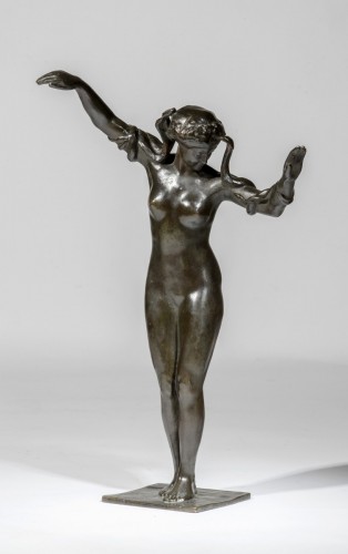 Sculpture Sculpture en Bronze - LANDOWSKI Paul (1875-1961) - Charmeuse aux serpents