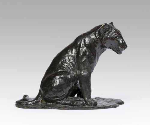 Sculpture  - GODCHAUX Roger (1878-1958), Sitting lion cub