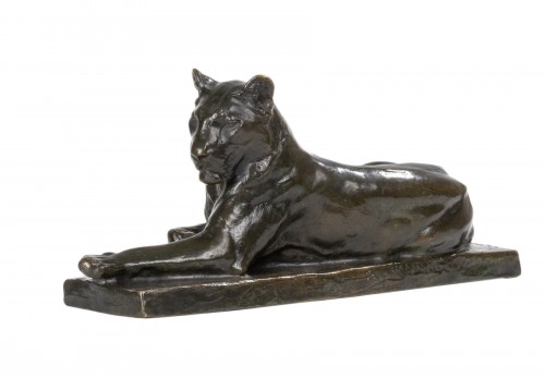 RICHÉ Louis (1877-1949) - Lionne couchée