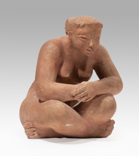 Sculpture  - VOLTI Antoniucci (1915-1989) - Pensive woman