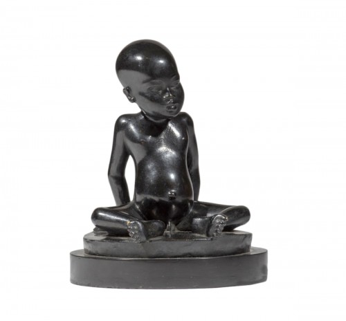 MEAUZÉ Pierre (1913-1978) - Seated young African boy                      