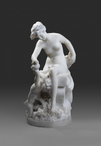 XIXe siècle - CARRIER-BELLEUSE Louis-Robert (1848 - 1913), Femme et enfant