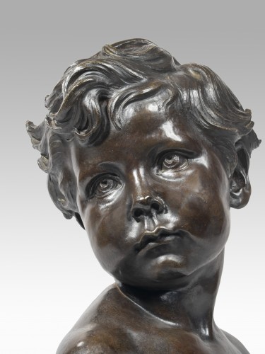 DALOU Aimé-Jules (1838-1902) - Child bust - Sculpture Style Napoléon III