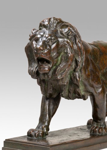 BARYE Antoine-Louis (1795-1875) - Walking lion	  - 